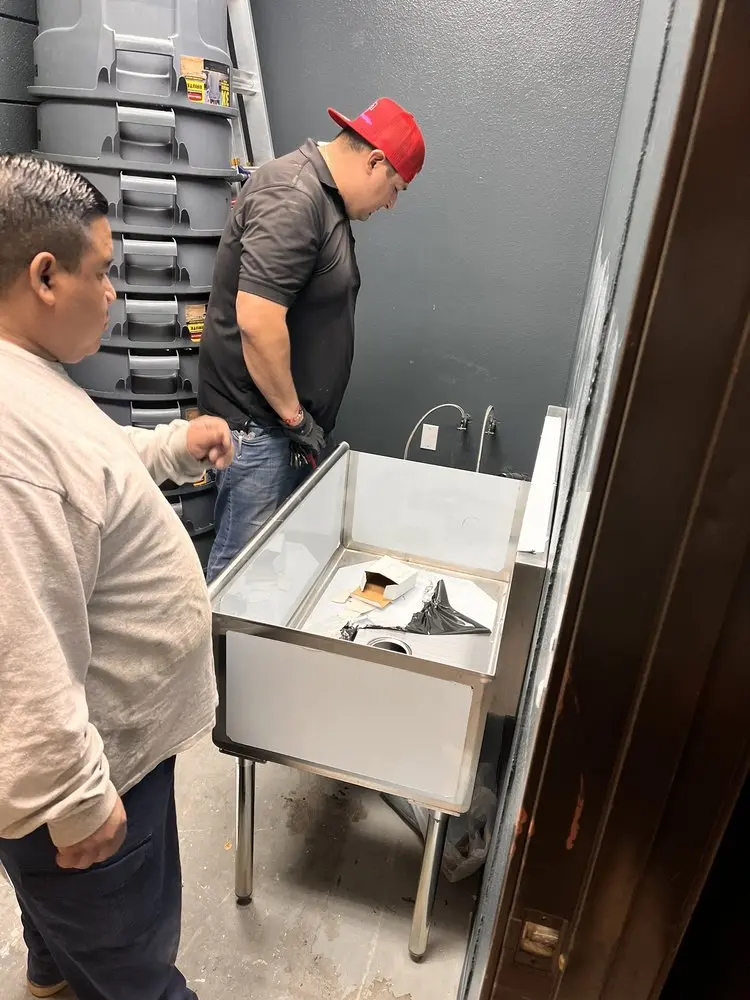 Commercial plumbing and sink installation in Laguna